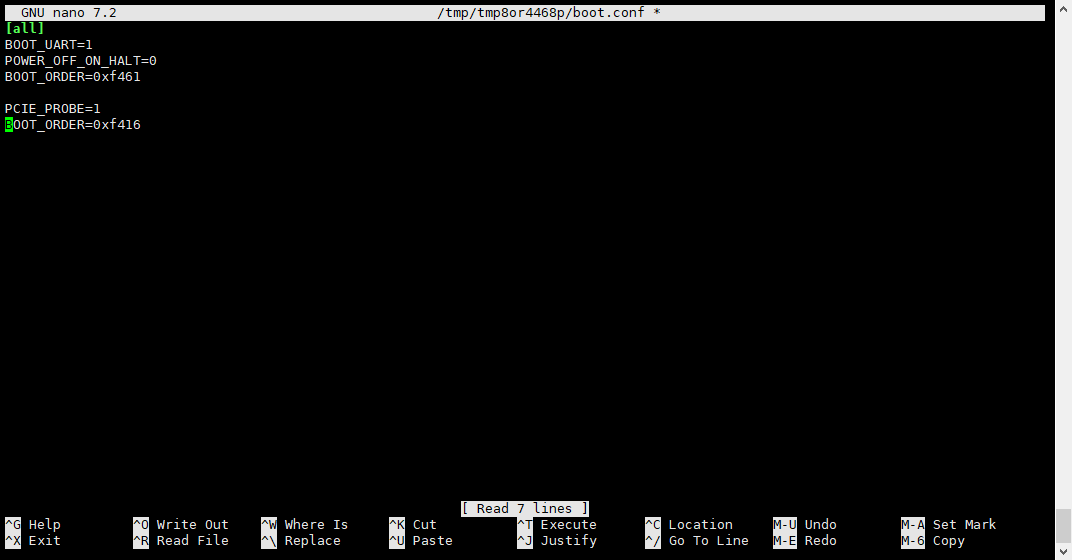 Edit EEPROM Configuration