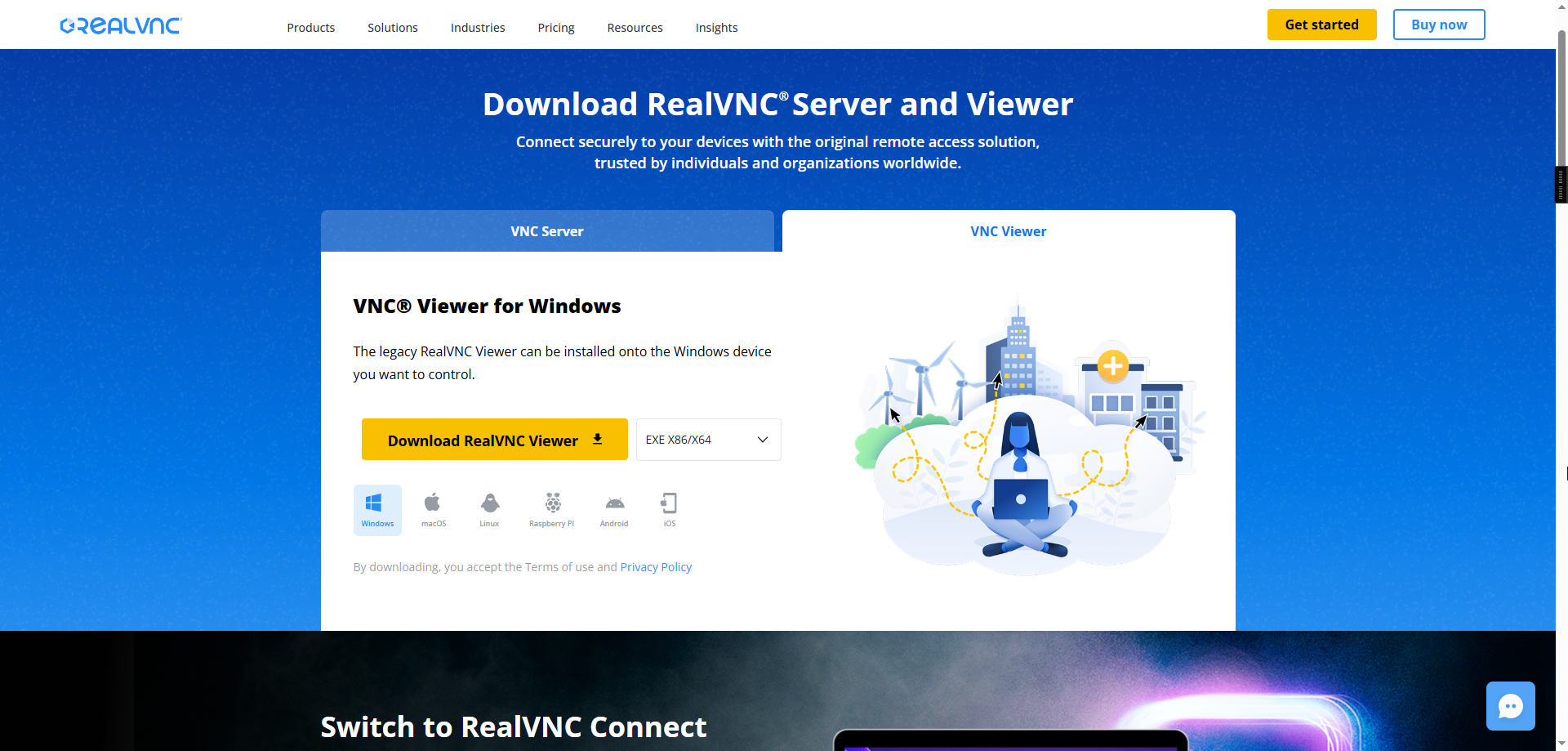 VNC Viewer 下载页面